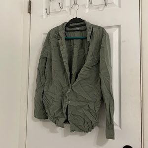 Aerie Green Button up
